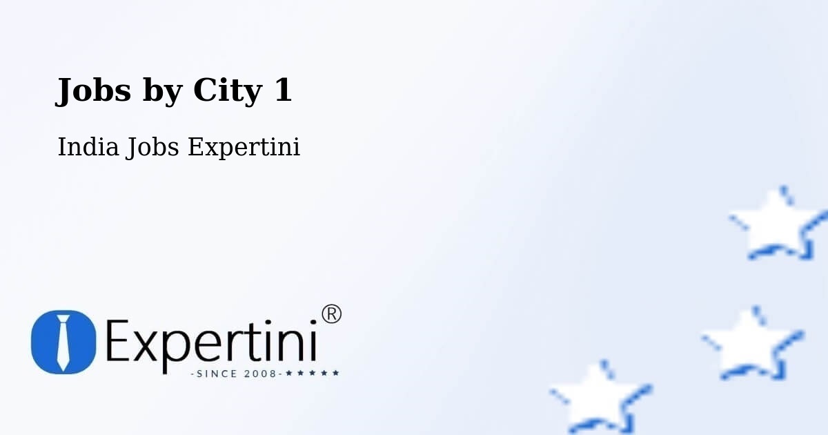 City Jobs in India - Expertini